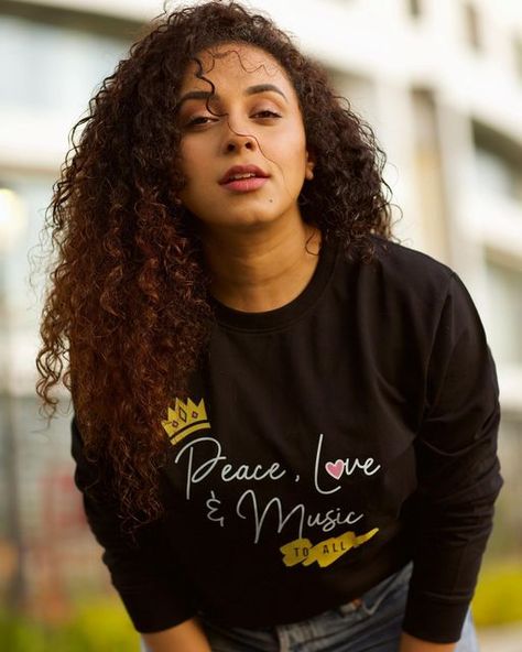 Pearle Maaney on Instagram: "Peace Love and Music to All…. Now Available For All ! Wear It My Way 🥰 . ‘Pearle Maaney Official Merchandise’ . Shop the merch by clicking the link in my Bio or visit: pearlemaaney.themerchbay.com . Don't forget to tag when you wear this super cool merch! #pearlemaaneymerch . Clicks by @sanu_mohammed" Pearle Maaney, Love And Music, Cool Merch, Merchandise Shop, Peace Love, Super Cool, My Way, Peace And Love, Don't Forget