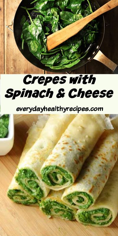 Pancake Fillings, Crepes Pancakes, Vegetarian Brunch, Healthy Vegetarian Dinner, Savory Crepes, Savory Pancakes, Vegetarian Lunch, Easy Brunch, Spinach Recipes