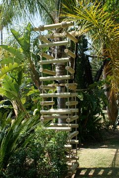 Palm tree 4-sided Rope Ladder - mediterranean - outdoor playsets - london - Treehouse Life Outdoor Playsets, Outdoor Playhouses, Treehouse Ideas, Playhouse Ideas, Garden Wild, Diy Playground, Rope Ladder, Playhouse Outdoor, Playset Outdoor