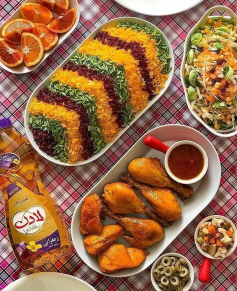 Food Iran, Food Iranian, Persian Food Iranian Cuisine, Persian Chicken, Afghan Food Recipes, Iran Food, Iranian Recipes, Iranian Cuisine, Saffron Rice