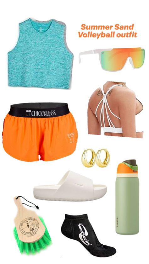 Sand volleyball outfit ideas - orange and green #sandvolleyball #beachvolleyball #beachvolleyballclothes Beach Volleyball Outfit, Sand Volleyball, Volleyball Outfit, Volleyball Outfits, Orange And Green, Beach Volleyball, Volleyball, Outfit Ideas, Orange