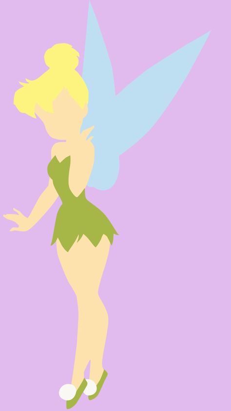 Tinkerbell Line Art, Tinkerbell Silhouette, Ed Wallpaper, Disney Minimalist, Disney Barbie, Disney Canvas Art, Disney Canvas, Wallpaper Iphone Disney Princess, Disney Paintings