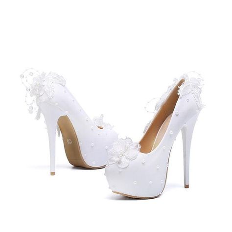 Elevate your bridal look with these luxurious Wedding Shoes. Delicate lace and pearl flower detailing adorn these high heel shoes, adding a touch of romance and sophistication. Perfect for adding a touch of elegance to your special day.. Delicate lace and pearl flower detailing adorn these high heel shoes, adding a touch of romance and sophistication. Perfect for adding a touch of elegance to your special day. Now with 15% off, add the code P8EVSJVM6Q0E at checkout. Also with free worldwide d... Water Platform, Pearl Wedding Shoes, Wedding Shoes Lace, Pink Fits, Super High Heels, Wedding Heels, Lace Flower, Shoes Lace, Pearl Flower