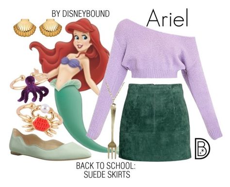 "Ariel" by leslieakay ❤ liked on Polyvore featuring WALL, Astley Clarke, Loeffler Randall, Les NÃ©rÃ©ides, BackToSchool, disney, disneybound and disneycharacter Village Dress, Disneyland Dress, Disney Princess Inspired Outfits, Disney Character Outfits, Disney Bound Outfits Casual, Princess Inspired Outfits, Disney Costume, Disney Princess Outfits, Disney Themed Outfits