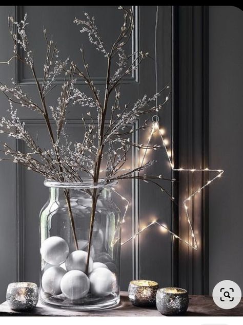 Hanging Stars, Home For Christmas, Glass Bauble, Christmas Style, White Company, Christmas Display, The White Company, Noel Christmas, Christmas Mood