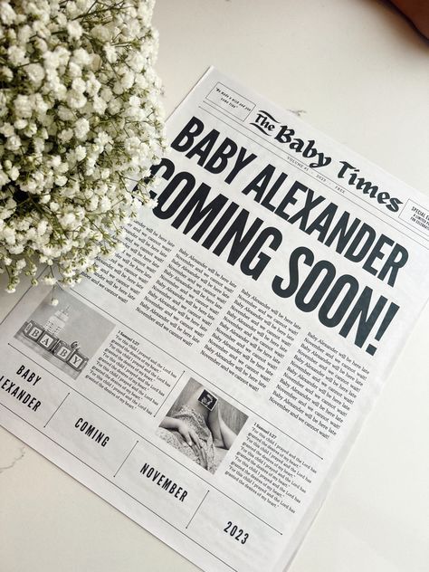 #pregnancyannouncement #babyannouncement #pregnancystyle News Paper Baby Announcement, News Paper Maternity Shoot, Subtle Pregnancy Announcement, Wedding Proposal Videos, Pregnancy Announcement Pictures, Announcement Photoshoot, Baby Pregnancy Announcement, Pregnancy Announcement Photoshoot, Pregnancy Announcement Ideas