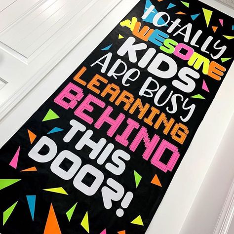 @joeyudovich door designs are JUST 👏🏻 SO 👏🏻 GOOD👏🏻 Grade 5 Art Projects, 80s Classroom, Decorated Classroom Doors, Uplifting Gift Ideas, Joey Udovich, Pto Bulletin Board, Employee Appreciation Board, Grade 5 Art, Back To School Bash