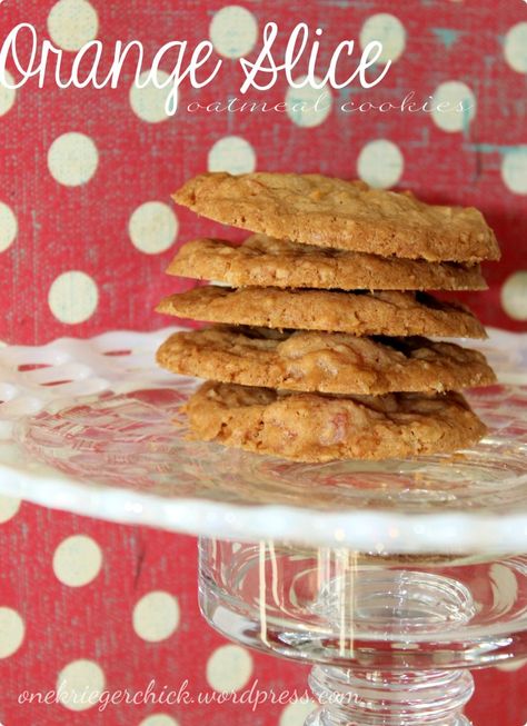 Orange Slice Oatmeal Cookies Orange Slice Cookies, Slice Cookies, Sweet Bars, Cottage Food, Sweet Bar, Shortbread Recipes, Orange Slice, Holiday Cookie Recipes, Holiday Recipes Christmas