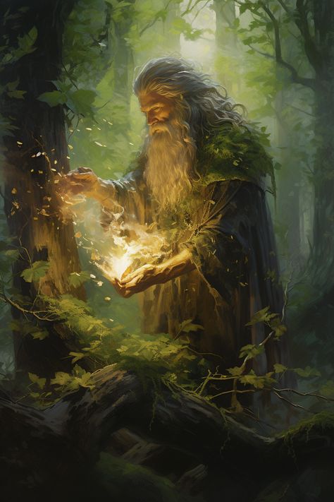 Merlin The Wizard, Tolkien Artwork, Faery Art, Fantasy Wizard, Heroic Fantasy, Terraria, Magical Forest, Arte Fantasy, Fantasy Inspiration