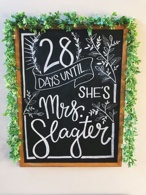 Chalk Bridal Shower Sign, Couples Shower Chalkboard Sign, Welcome Bridal Shower Sign Chalkboard, Bridal Shower Chalk Sign, Bridal Shower Countdown Sign, Bachelorette Chalkboard Sign, Wedding Shower Chalkboard Ideas, Bridal Shower Chalkboard Sign Ideas, Wedding Shower Signs Diy