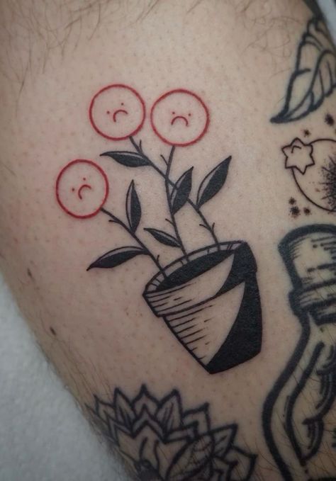 Burnt Match Tattoo, Small Spiritual Tattoos, Tato Minimal, Tato Henna, Sharpie Tattoos, Plant Tattoo, Tatuaje A Color, Flowers In A Vase, Spiritual Tattoos