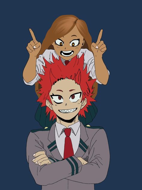 Kirishima X Yn Fanart, Black Oc Girl, Kirishima X Yn, Black Yn, Black Ocs, Yn Fanart, Black Oc, Oc Bnha, Mha Ships