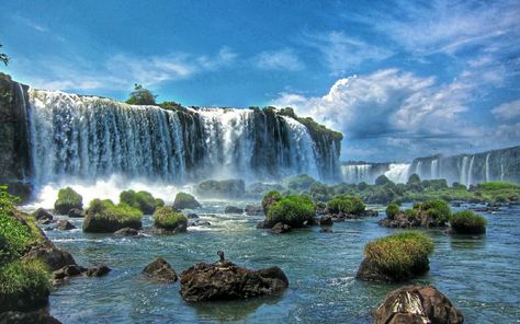 Nature Photography Laptop Wallpaper, Nature Wallpaper Hd 1080p Landscape, Waterfall Home, Promise Day Images, Brazil Wallpaper, Desktop Background Nature, Waterfall Scenery, Iguazu Falls, Fall Images