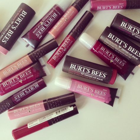 Burts Bees Lip Products =) Burt's Bees Lip Shine, Burt Bees, Burts Bees Lip Gloss, Lipstick Colour, Burts Bees Lip, Natural Lip Gloss, Natural Skincare Products, Colour Shades, Lip Gloss Collection