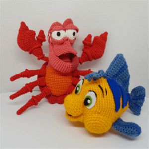 Sebastian Crochet Pattern • One's Creative Mind Disney Crochet Patterns Free, Little Mermaid Crochet, Disney Crochet Pattern, Half Double Crochet Decrease, Little Mermaid Characters, Mermaid Crochet Pattern, Disney Crochet, Disney Crochet Patterns, Crochet Applique Patterns Free