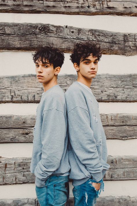 Brother Photography Poses, Lucas And Marcus, Brother Poses, The Dobre Twins, Dobre Twins, Sibling Photography Poses, Marcus And Lucas, Lucas Dobre, Dobre Brothers