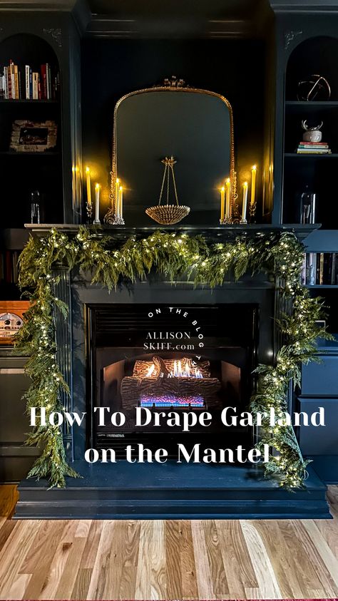 Have you been dreaming of a beautiful romanitc garland design for your mantel? Follow my step-by-step tutorial for how I created this sweeping garland design on my fireplace this Christmas. I break down how many pieces I used, how I secure them and my exact sources to achieve this look.