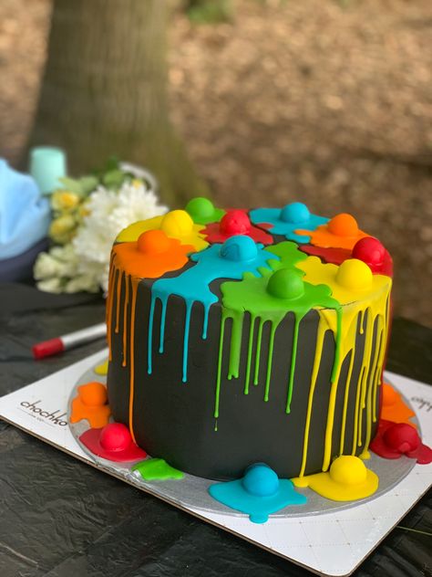 Gellyball Birthday Cake, Birthday Cake 11 Boy, Paintball Cakes For Boys, Birthday Cake For 10 Year Boy, Paintball Party Ideas, Paintball Birthday Cake, 10th Birthday Cakes For Boys, Boys Bday Cakes