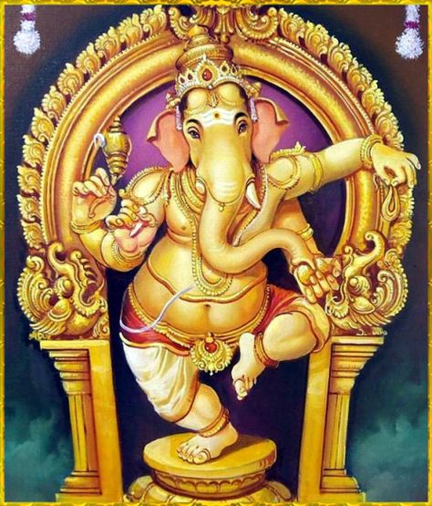 Ganesh Ji Photo, Painting Dancing, Historical Sculptures, Dancing Ganesha, Jai Ganesh, Ganesha Drawing, Aadi Shakti, Baby Ganesha, Shakti Goddess