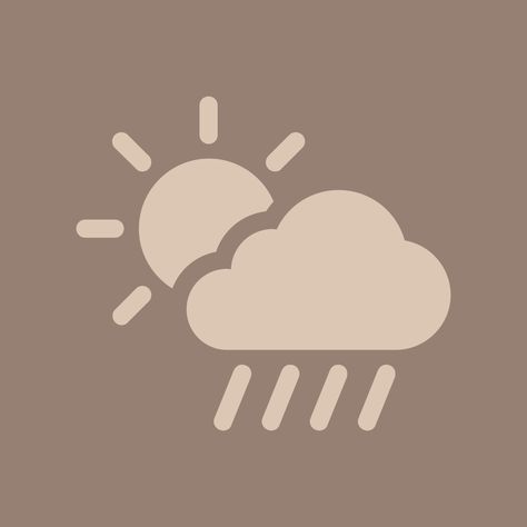 Brown Weather Icon, Weather App Icon, Ios14 Aesthetic, Shortcut Icon, Weather Icon, Beige Icons:), Clock Icon, Widget Design, Weather Icons