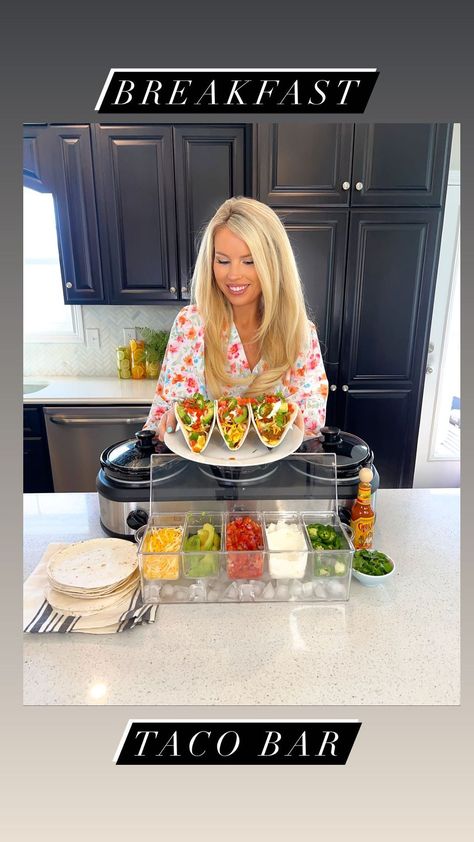 Breakfast Taco Bar!🌮🍳 Try this next time you’re hosting brunch, and it will be a huge hit! Ingredients we used: - scrambled eggs -… | Instagram Breakfast Taco Bar, Macy Blackwell, Breakfast Taco, Hosting Brunch, Chorizo Sausage, Taco Bar, Breakfast Tacos, Scrambled Eggs, Breakfast Casserole