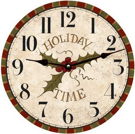 Holiday Wall Clock/Christmas Clock Engraved Clock, Christmas Key, Christmas Clock, Gold Clock, Mdf Panel, Handmade Clocks, Black Clocks, White Clocks, Pendulum Clock