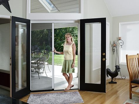 Wasatch Retractable Screens – Retractable Screens | Sun Shades – Utah Doors With Ventilation, Sliding Patio Screen Door, French Doors Living Room, Bedroom Swing, French Doors With Screens, Patio Screen Door, French Doors Bedroom, Retractable Screen Door, Sliding Screen Doors