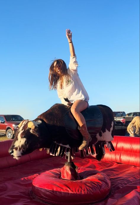 Rodeo mechanical bull auburn girl aesthetic mood Wild West Party Aesthetic, Regan Core Aesthetic, Mechanical Bull Aesthetic, Western Aesthetic Party, Summer Party Aesthetic Night, Western Party Aesthetic, Ranch Bachelorette Party, Bull Rider Aesthetic, Mechanical Bull Party