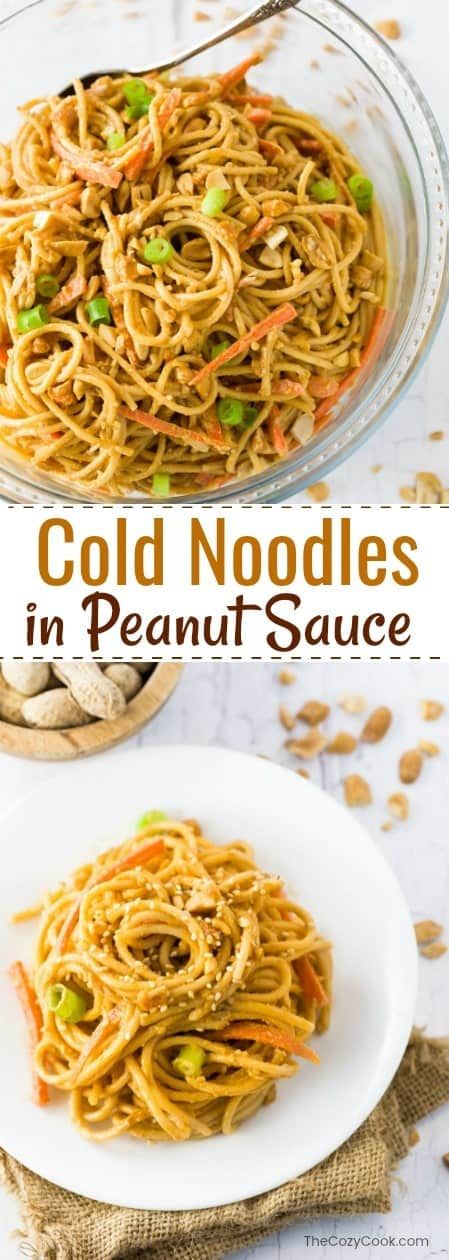 Cold Noodle Salad With Peanut Sauce, Peanut Sauce Pasta Salad, Asian Peanut Noodle Salad, Noodles In Peanut Sauce, Cold Thai Peanut Noodle Salad, Cold Noodles With Peanut Sauce, Thai Noodle Salad With Peanut Sauce, Pasta With Peanut Sauce, Peanut Pasta Salad