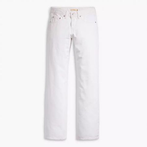 Low Loose Women's Jeans - White | Levi's® US Low Rise Baggy Jeans, White Levis, Loose Jeans, Jeans White, Prove It, Baggy Jeans, Baggy Fits, Straight Cut, Jeans Pants