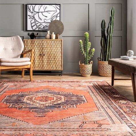 Modern Southwestern Decor, Southwestern Interior, Modern Southwestern, Southwest Rugs, Southwestern Home, Area Rug For Living Room, Southwest Decor, Southwestern Rug, Washable Area Rug