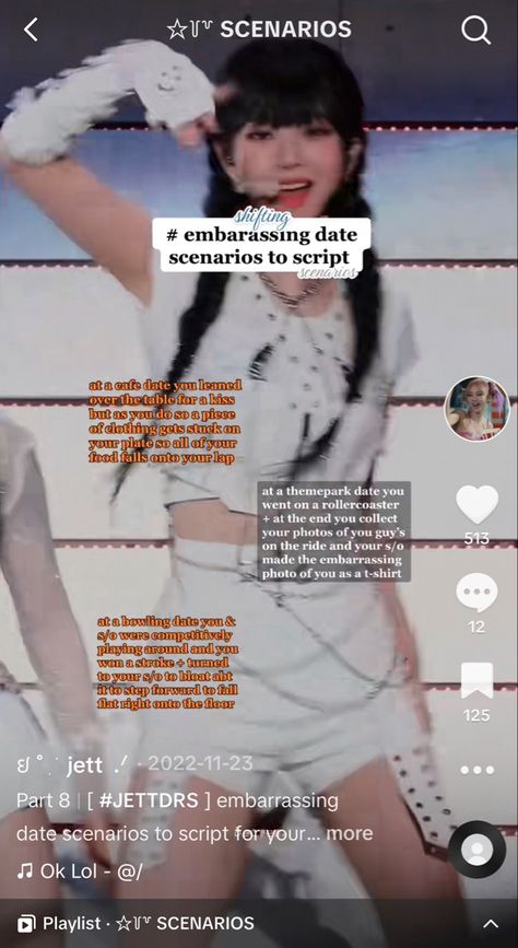 embarrassing date scenarios // scenarios Cai Scenarios, Date Scenarios, Fake Scenarios Ideas, Dating Scenarios, Fake Scenarios, Kpop Shifting, Scripting Ideas, Stuck On You, Fun Places To Go