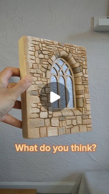 Tamar Cohen Miniatures on Instagram: "This is how I make a stone wall Diorama. I started working on a new Roombox, and since I have been asked so many times what material I use, I'm sharing it now. ***just realized I spelled it wrong, the material is called Sculpture Block. ***  #miniart #roombox #diorama #stonewall" Wall Diorama, Room Box, Stone Wall, Mini Art, Miniatures, Sculpture, Stone, Wall, Instagram