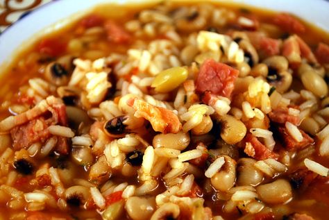 Hoppin' John Hoppin Johns, Hoppin John Recipe, Emeril Recipes, Peas Rice, Hoppin John, New Years Eve Dinner, Ham Hock, Emeril Lagasse, Chicken Enchilada Soup