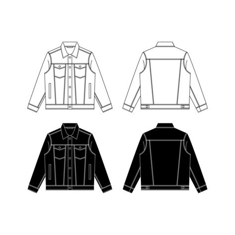 Denim Jacket Flat Sketch, Jacket Flat Sketch, Outfit Hombres, Graphic Shirt Design, Woman Sketch, Classy Outfits Men, Flat Sketches, Western Jacket, Heart With Arrow