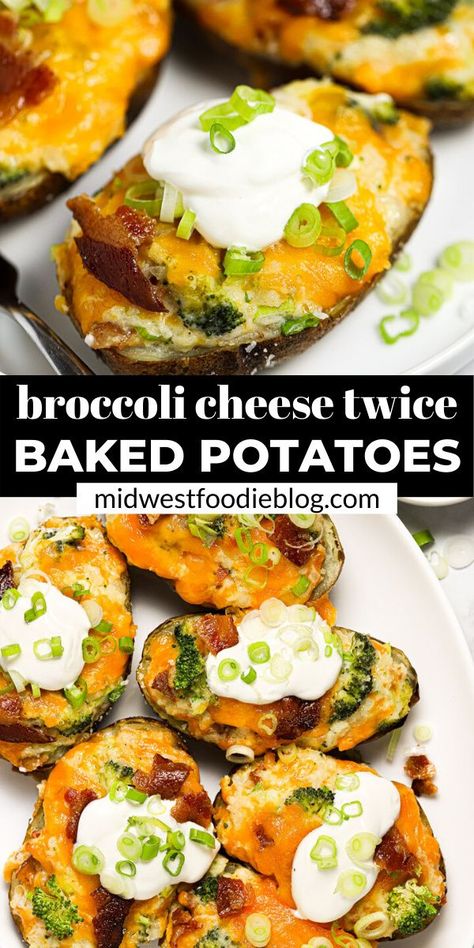 Potato Skins Easy, Broccoli Cheese Bake, Vegetarian Bacon, Cheddar Potatoes, Easy Broccoli, Smoked Gouda Cheese, Potato Skin, Baked Potato Recipes, Simple Green Salad