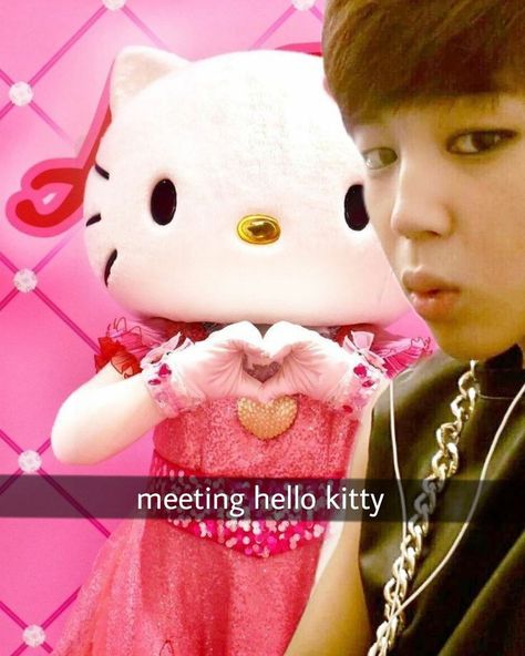 Hello Kitty Meme, Bts Park Jimin, Mimi Love, Love You Cute, Aesthetic Boys, Pink Panthers, I Love You Forever, I Love Bts, Pink Aesthetic