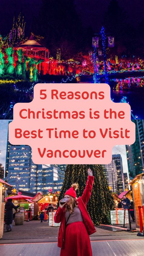 Vancouver is a special place in North America to visit year-round. BUT, I think the Chrismas season is the best time to visit Vancouver and I’ll fight you on that. Or, instead, grab an egg nog, keep reading and let me show you why! | Christmas Travel Ideas | Vancouver at Christmas #Christmas #Vancouver Vancouver Canada Christmas, Vancouver Christmas, Vancouver Winter, Vancouver Hotels, Victoria Vancouver Island, Canada Christmas, Visit Vancouver, Xmas 2022, Foggy Weather