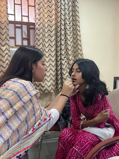 Desi Bestie Pose, Female Friendship Aesthetic, Female Bestie, World Falls Apart, Parvati Patil, I Love Being A Woman, Love Being A Woman, Indian Dress Up, Sisters Photoshoot Poses