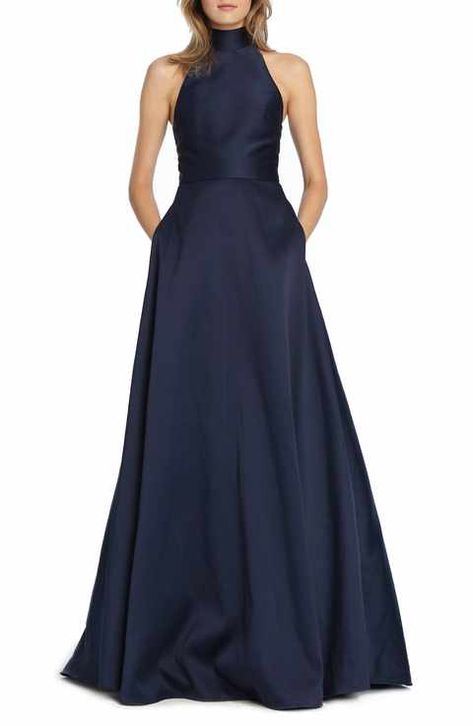 Navy Gown, Designer Evening Gowns, Gowns With Sleeves, Monique Lhuillier, Groom Dress, Nordstrom Dresses, Ball Gown, Minimalist Fashion, Evening Dress