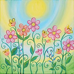 Social Artworking Canvas Painting Design - Spring Blooms Social Artworking, Easter Paintings, Kids Canvas Art, Kids Canvas, Easy Canvas Painting, Canvas Painting Designs, Spring Painting, Paint And Sip, Spring Art