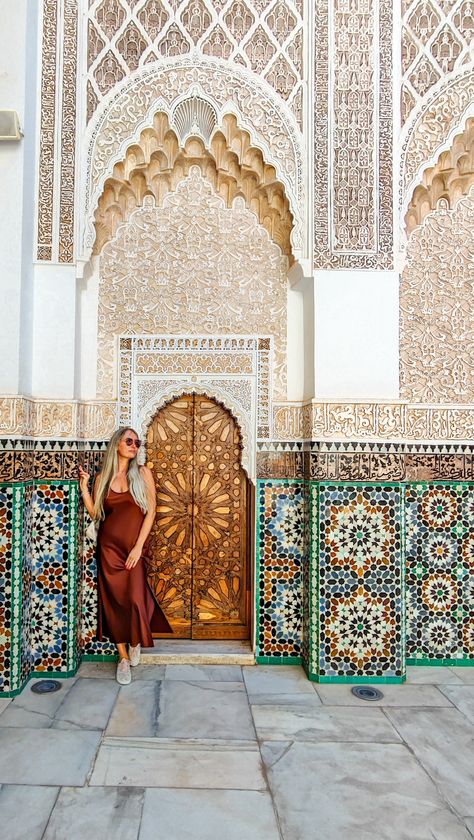 Ben Youssef Madrasa Ben Youssef Madrasa, Arab Architecture, Marrakech Travel, 9 Am, Religious Education, Spiritual Enlightenment, Opening Hours, 14th Century, Beautiful Place