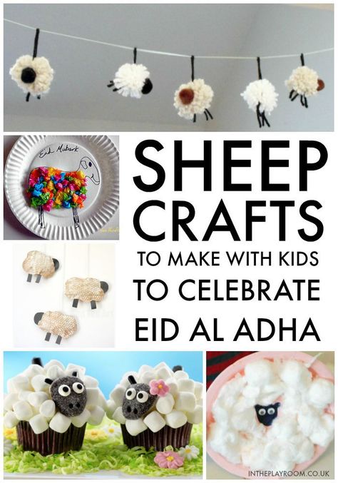 Eid Al Adha and Hajj Crafts for Kids - In The Playroom Bakri Eid, Eid Ul Adha Crafts, Aid Adha, Playgroup Ideas, Aid Al Adha, Sheep Craft, Eid Activities, Eid Ideas, Eid Mubark