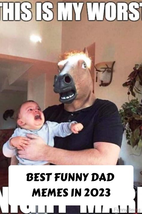 We all have special feelings for our fathers. Thanks to his instruction, the most of us were able to drive, operate a bike, and play ball well. Here is the collection of best funny dad memes in 2023 that discuss how to be a dad. Me As A Parent, Dad Pictures, Horse Mask, Cool Baby, Parenting Memes, 웃긴 사진, Dad Humor, Parenting Humor, Funny Babies