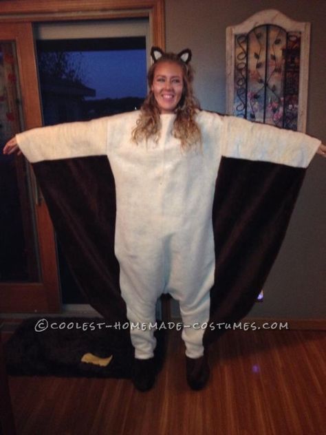 Mascot-Style Flying Squirrel Costume Hammer Picture, Squirrel Costume, Warm Halloween, Flying Squirrels, Popular Halloween Costumes, Homemade Costume, Bouncy Ball, Flying Squirrel, Homemade Costumes