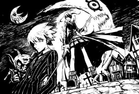 Madness | Soul Eater | Know Your Meme Soul Eater Black And White, Soul Eater Manga, Soul Eater, Moon, Wallpapers, Black And White, White, Black