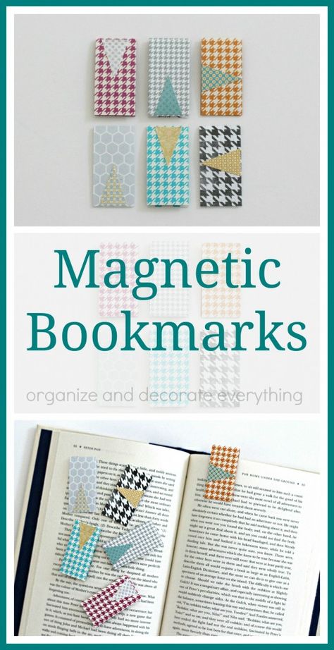 Bookmark Magnetic Diy, Use Up Scrapbook Paper, Crafts With Magnets, Laminated Bookmark Ideas, Bookmarks To Sell, Magnetic Bookmarks Diy, Bookmark Organizer, Homemade Bookmarks, Book Craft