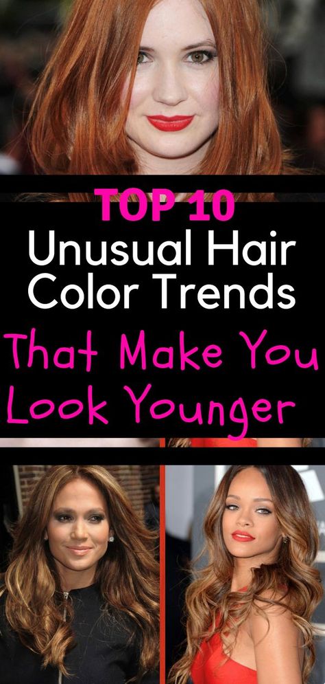 Picking the best hair color for your skin tone can be the most painless way to look younger. As you get older, your complexion might become paler and duller. Having the wrong hair color will just worsen the effect. So, make sure to choose the right hair color that will make you look much younger and these are the following unusual hair colors you may take for consideration: hair color that makes you look younger, hair color trends, hair color, hair color ideas, Hair Color Look Younger, Hair Colors To Look Younger, Hair Color That Makes You Look Younger, Red Hair For Fair Skin, Red Hair For Olive Skin Tone, Olive Skin Hair Color Ideas, Best Hair Color For Fair Skin, Hair Color For Medium Skin Tones, Hair Color For Olive Skin