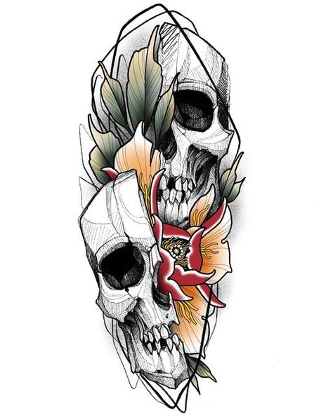 Max LaCroix on Instagram: "SOLD / looking to start combining blackwork and color a bit more and I’m offering a special rate for this / DM me if you’re interested ☠️🌺" Wilderness Tattoo, Crow Tattoo Design, Neo Tattoo, Rune Tattoo, Armband Tattoo Design, Bear Tattoos, Skull Art Drawing, Graffiti Illustration, Japanese Sleeve Tattoos