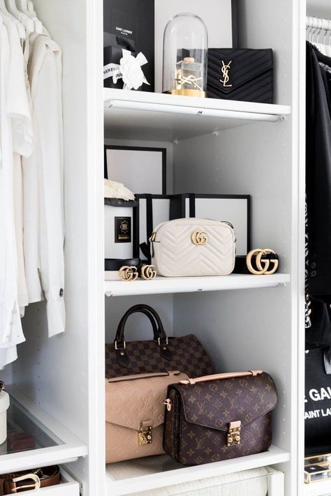 Handbag Display, Bag Closet, Things To Wear, Luxury Closets Design, Louis Vuitton Pochette Metis, Closet Room, Closet Decor, Dream Closets, Closet Goals